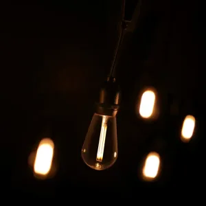 Lite Bulb Moments Vintage Edison smart ljusslinga med klar hängande glödlampa och varmt bärnstensfärgat sken