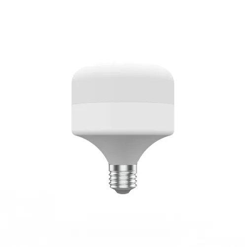 UV-C lempa su cilindro formos viršumi, siaurėjančiu juosmeniu ir metaliniu Edisono varžto pagrindu, žiūrint iš priekio baltame fone, centruota.